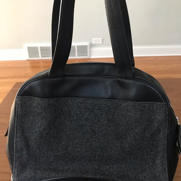 Prada grey fabric and leather satchel - Picture 2 of 5